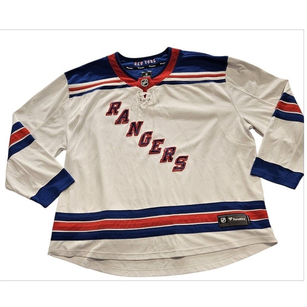 NHL New York Rangers Fanatics Breakaway Jersey White 4XL Authentic